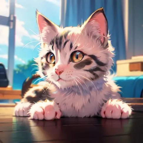 Cartoon cute cat